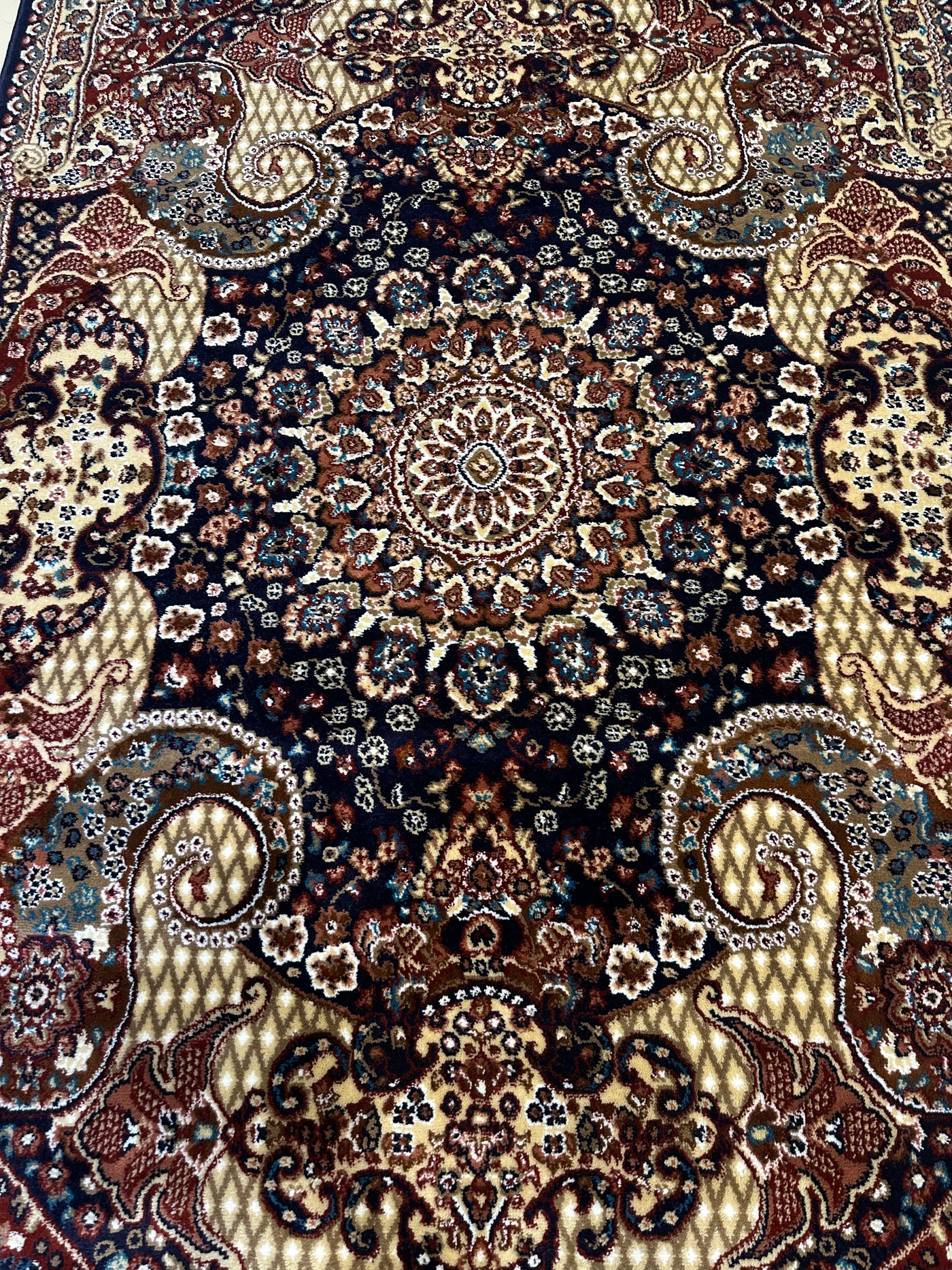 TRADITIONAL-POLYPROPYLENE YARN RUG ANTIQUE(DARK BLUE)