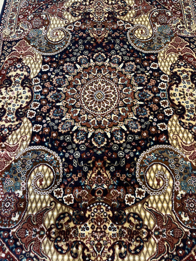 TRADITIONAL-POLYPROPYLENE YARN RUG ANTIQUE(DARK BLUE)