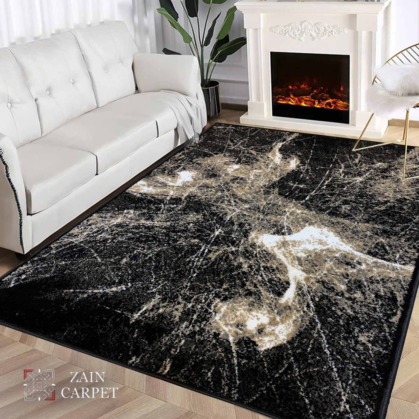 MODERN POLYPROPYLENE YARN RUG (Article-X112)