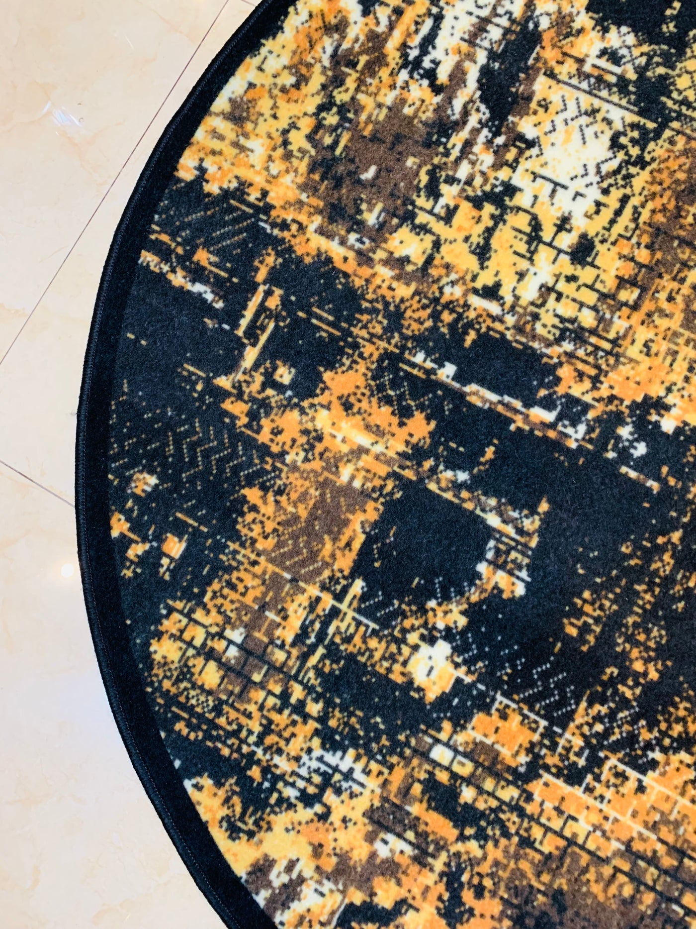 MODERN PRINT ROUND RUG