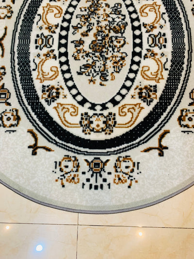 MODERN PRINT ROUND RUG