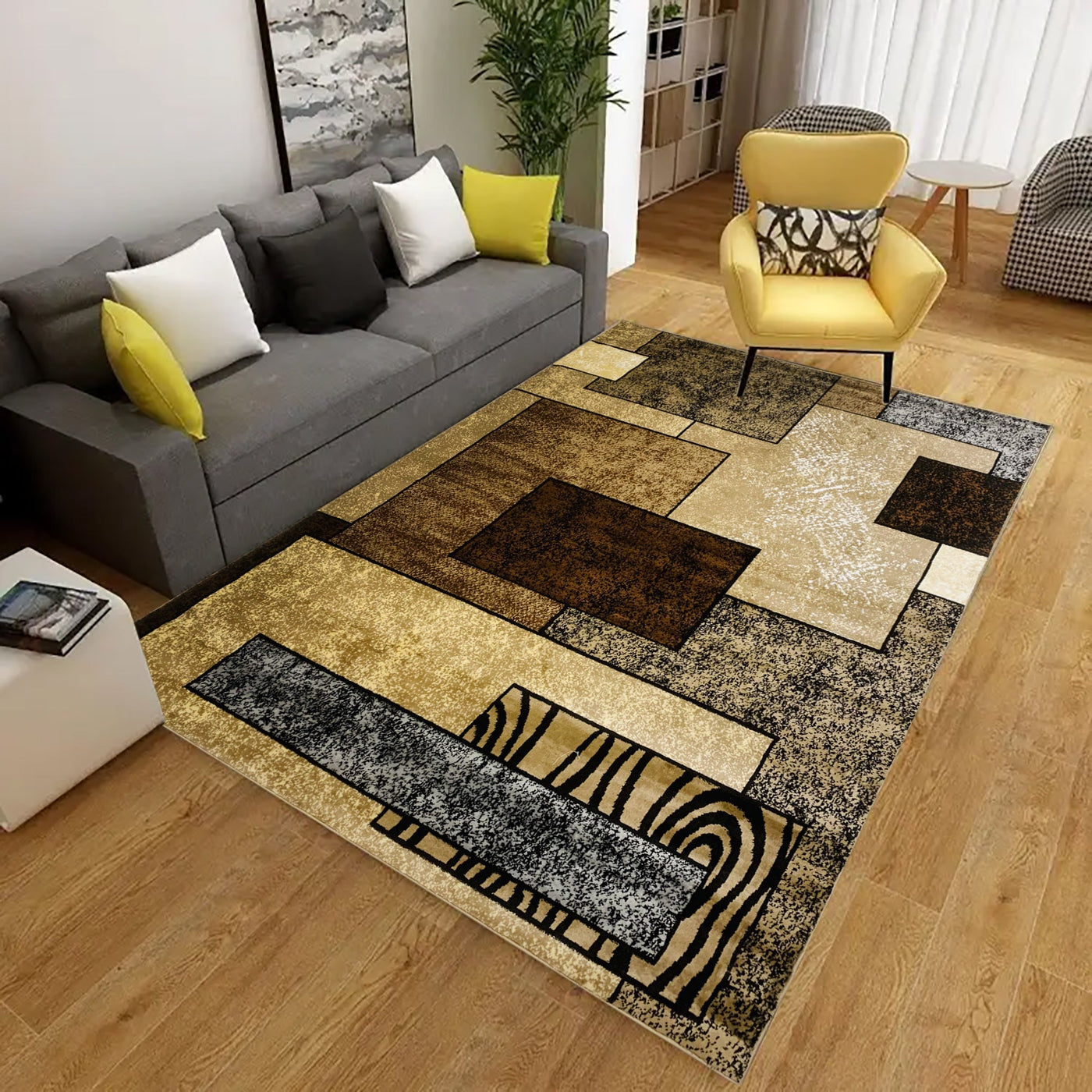 Polypropylene Modern Rug 6.6ft x 9.6ft