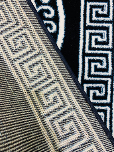 Dark Blue-Modern Polypropylene Runner 2.6 Ft Width X 6.6 Ft Length