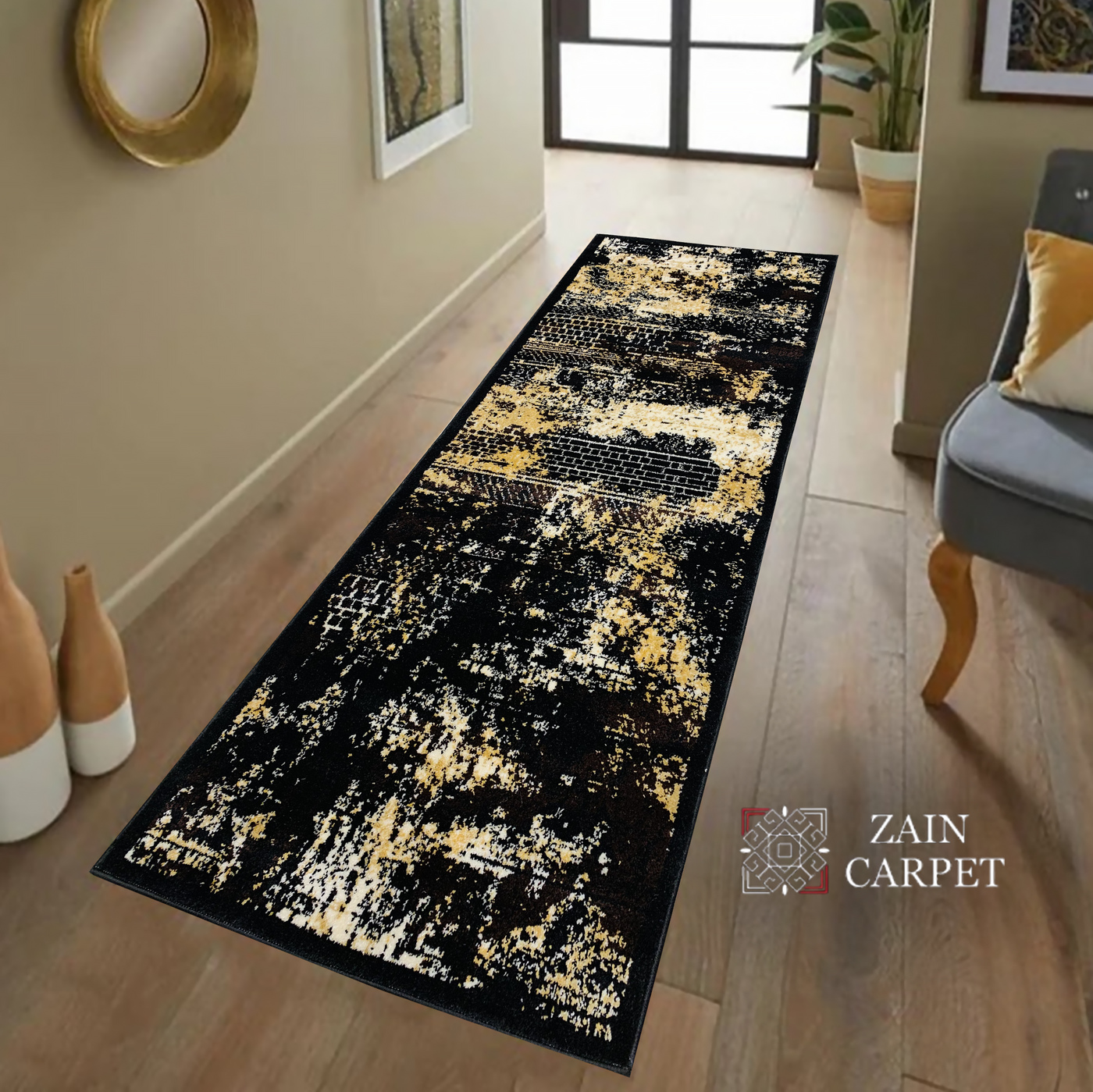 Modern Polypropylene Runner 2.6 Ft Width X 6.6 Ft Length