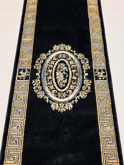 Versace-Modern Polypropylene Runner 2.6 Ft Width X 6.6 Ft Length