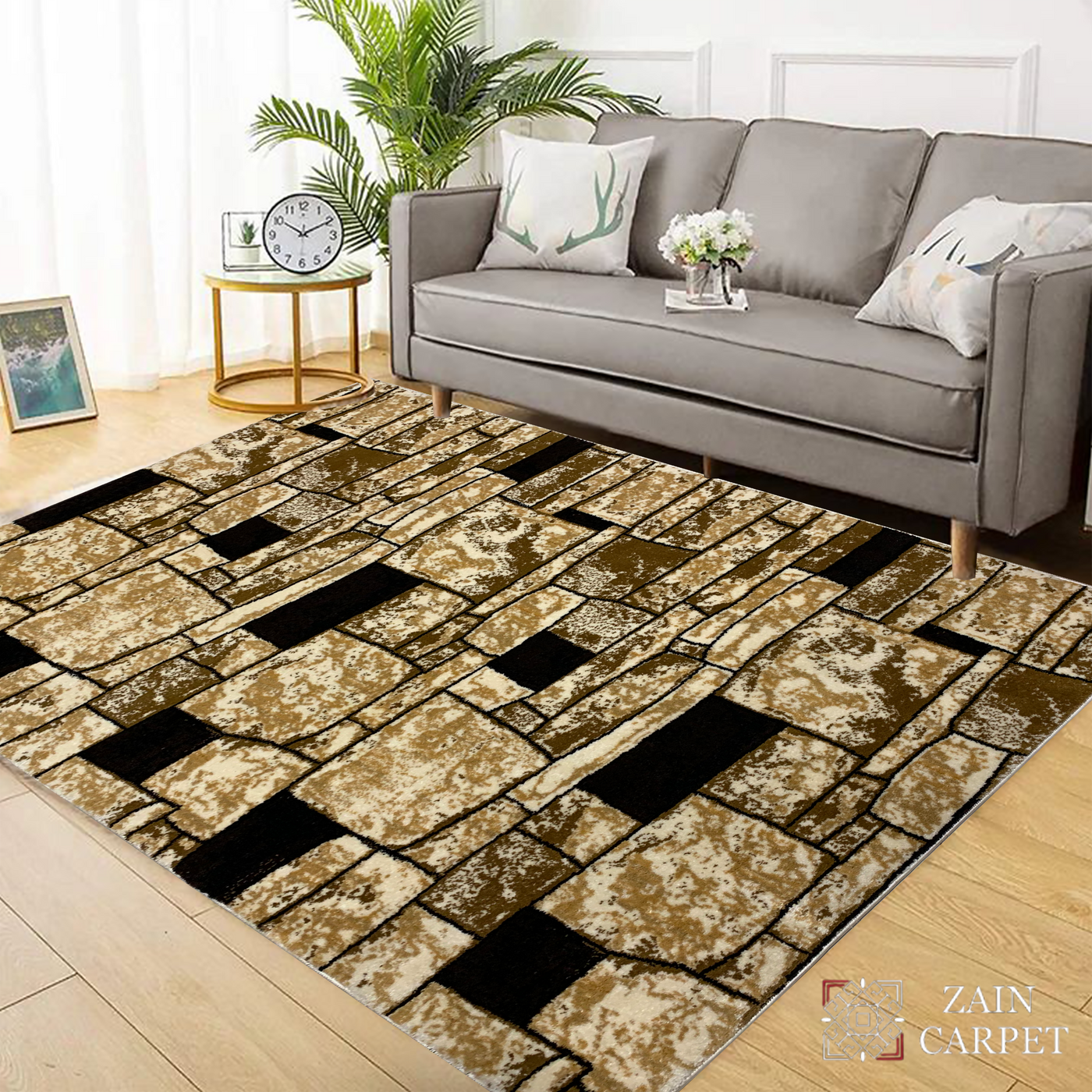 MODERN POLYPROPYLENE YARN RUG (Article#U271)