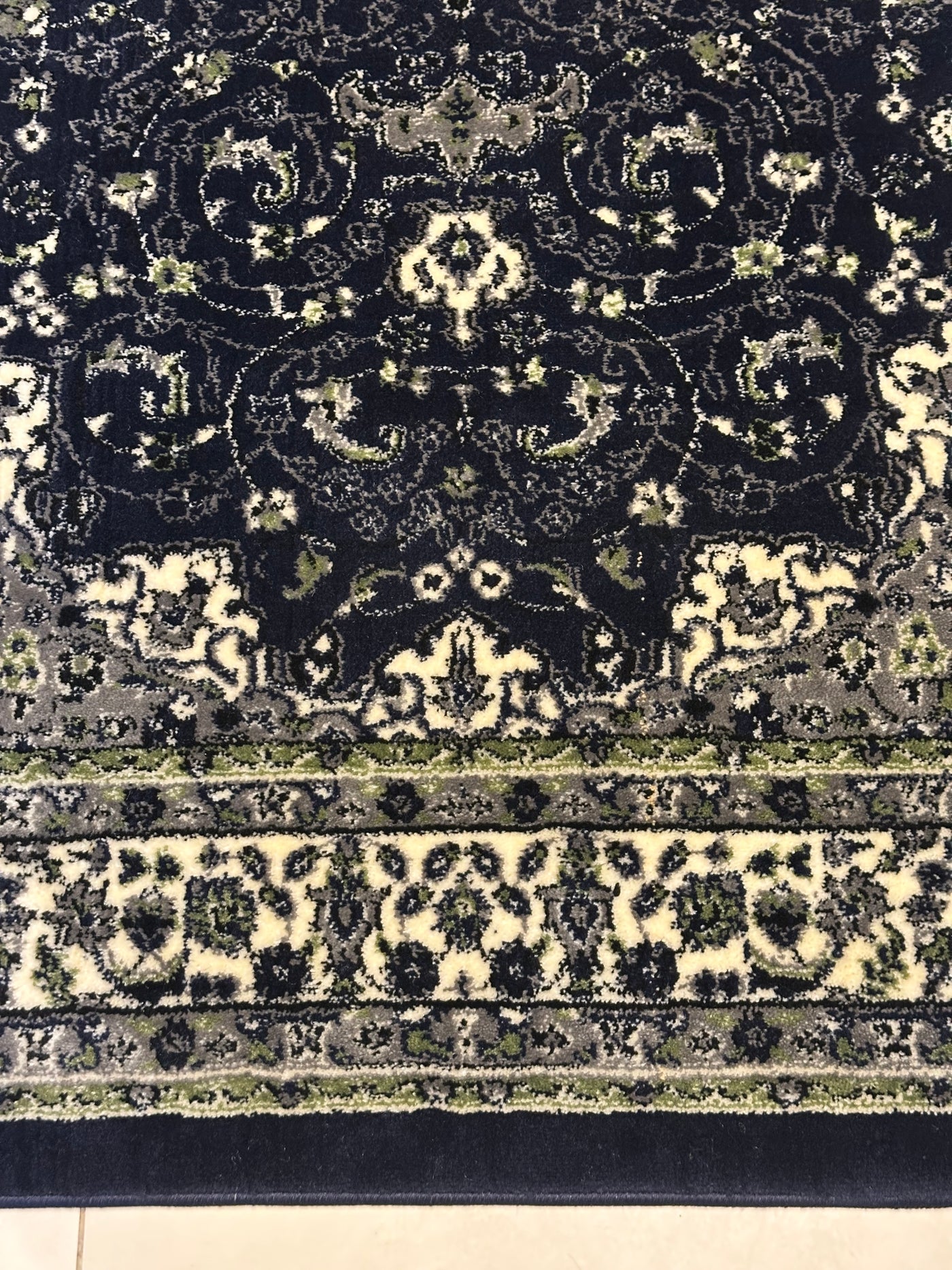 TRADITIONAL-POLYPROPYLENE YARN RUG (DARK BLUE)