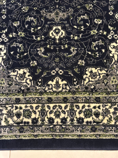 TRADITIONAL-POLYPROPYLENE YARN RUG (DARK BLUE)