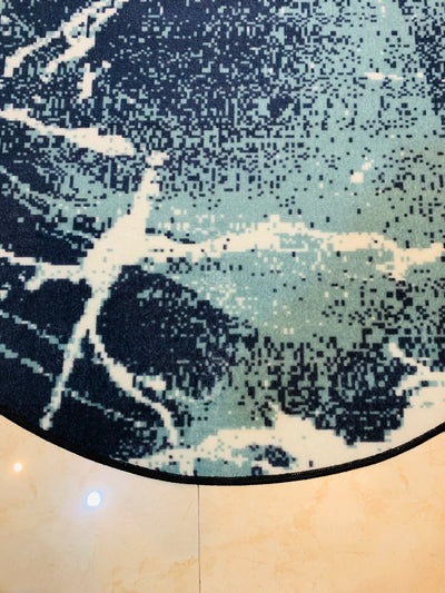 MODERN PRINT ROUND RUG