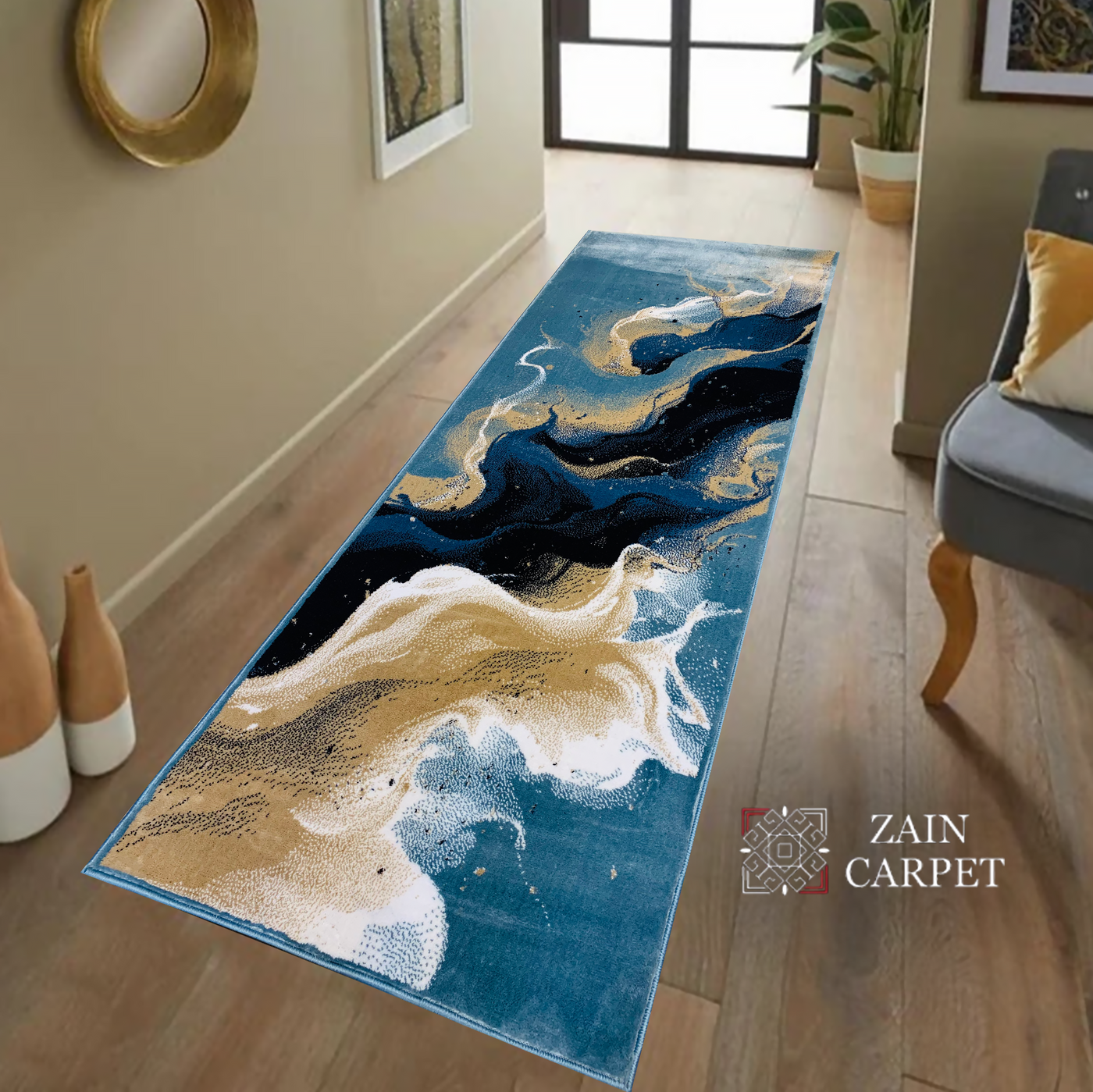 Modern Polypropylene Runner 2.6 Ft Width X 6.6 Ft Length