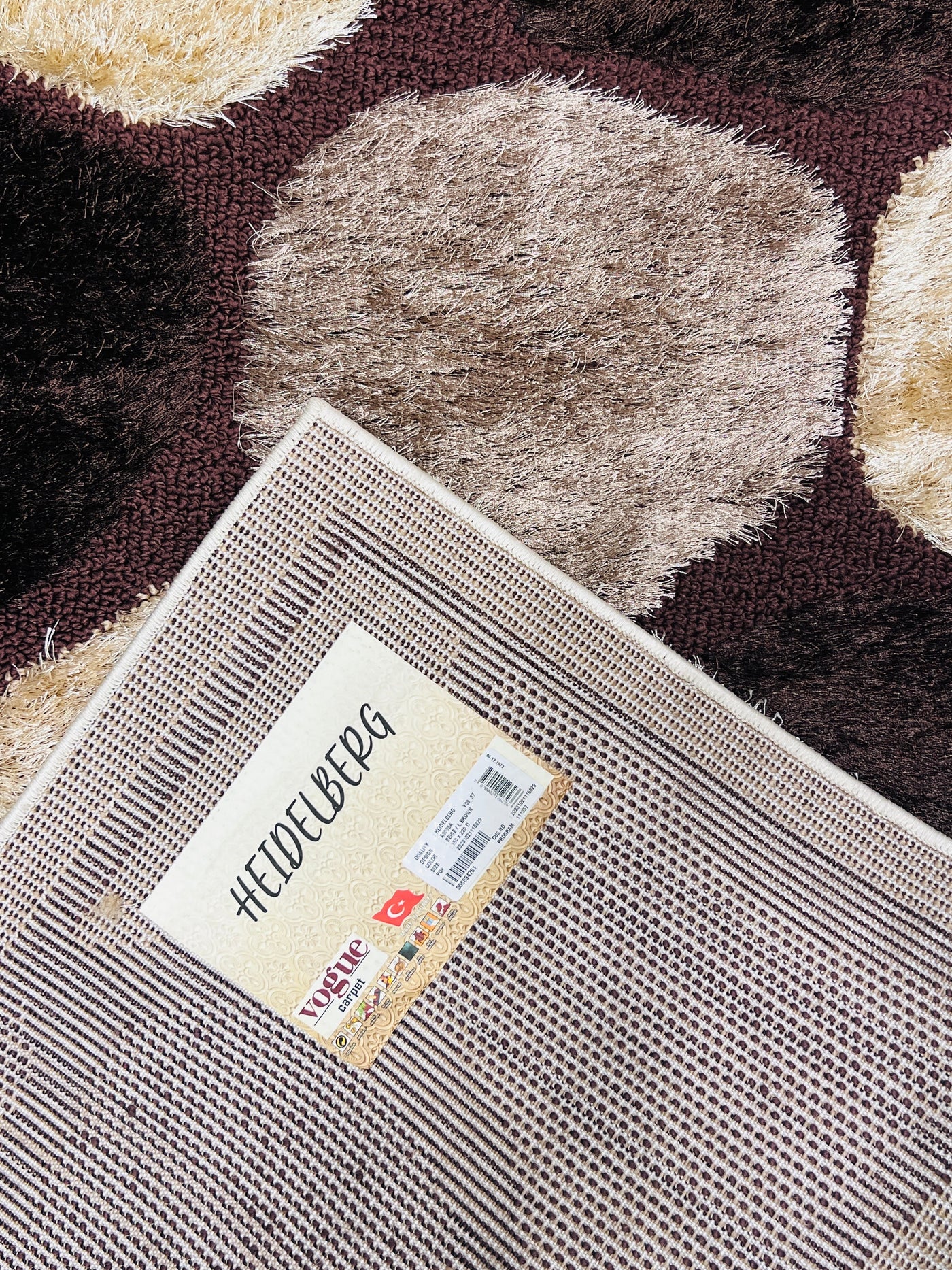 IMPORTED TURKISH-EMBOSSED SHAGGY RUG