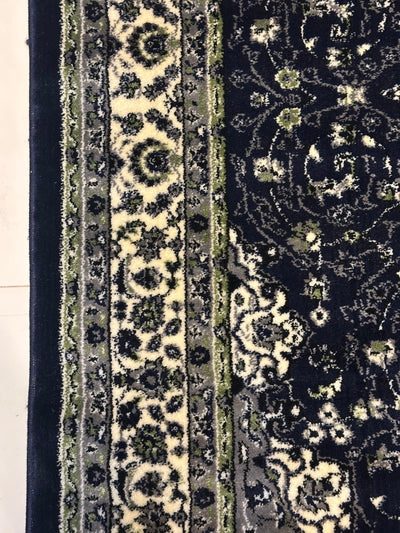 TRADITIONAL-POLYPROPYLENE YARN RUG (DARK BLUE)