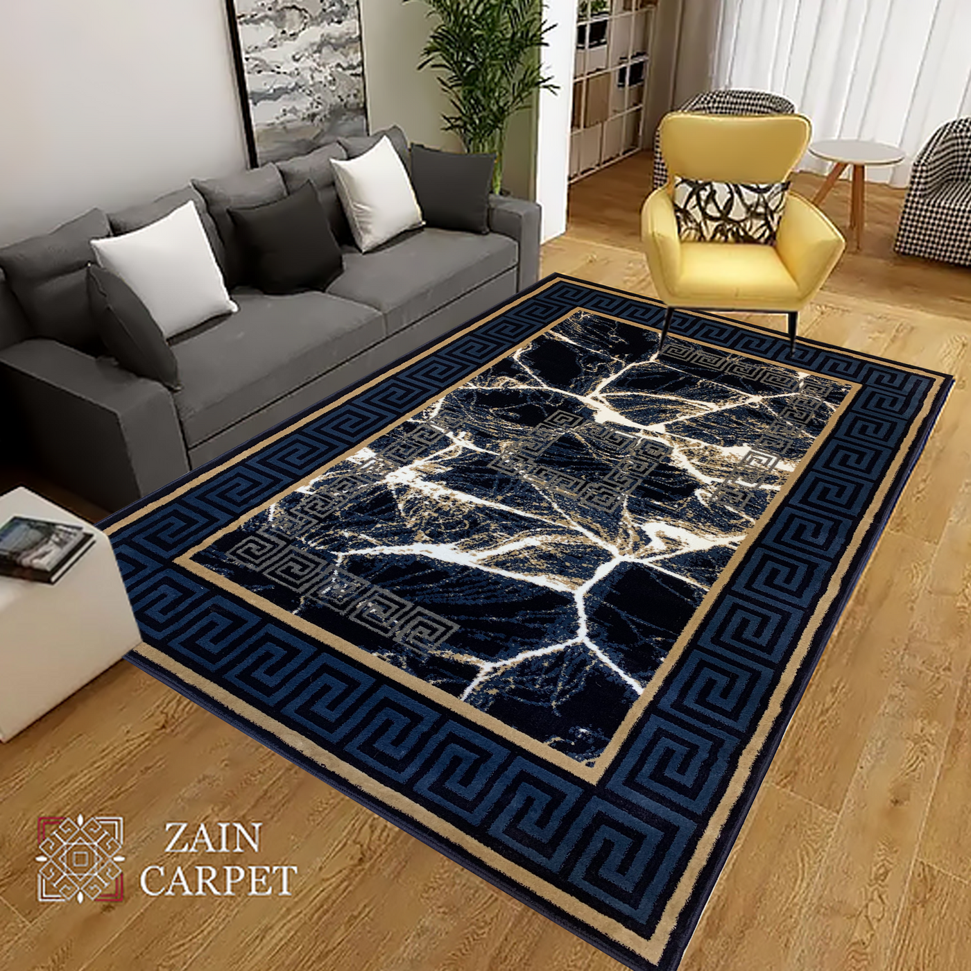 MODERN POLYPROPYLENE YARN RUG (Article-FZ11)