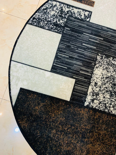 MODERN PRINT ROUND RUG