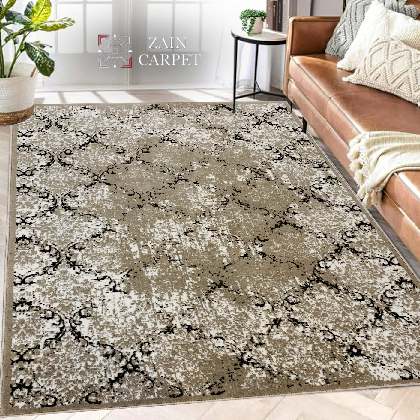 SUPER-SOFT MODERN POLYPROPYLENE YARN RUG (Article#ZX371)