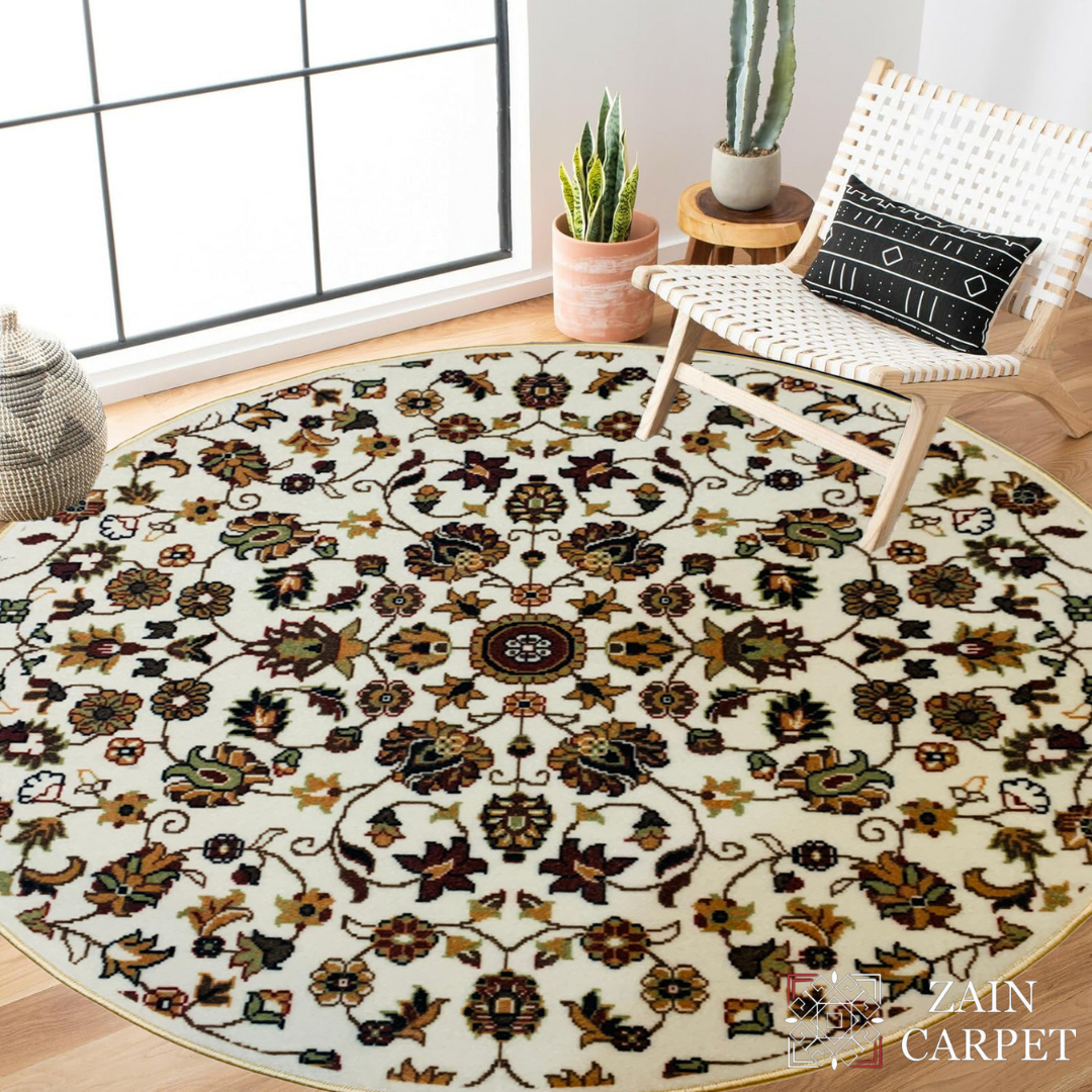 TRADITIONAL PRINT ROUND RUG
