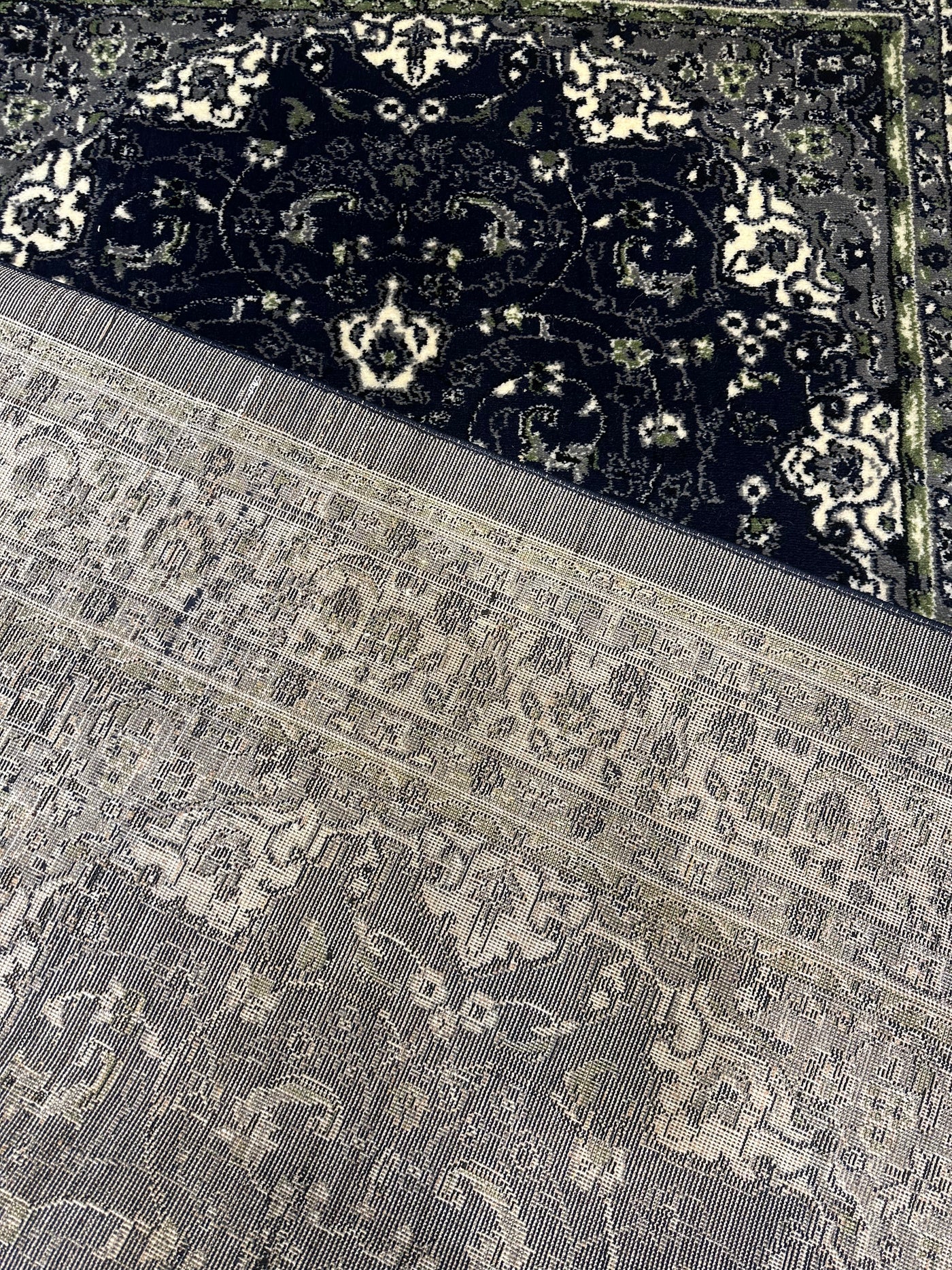 TRADITIONAL-POLYPROPYLENE YARN RUG (DARK BLUE)