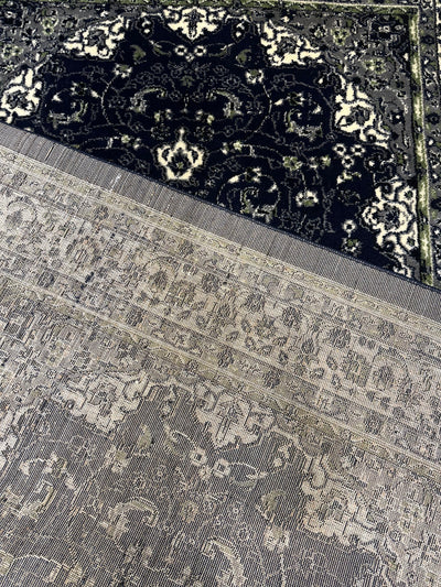 TRADITIONAL-POLYPROPYLENE YARN RUG (DARK BLUE)