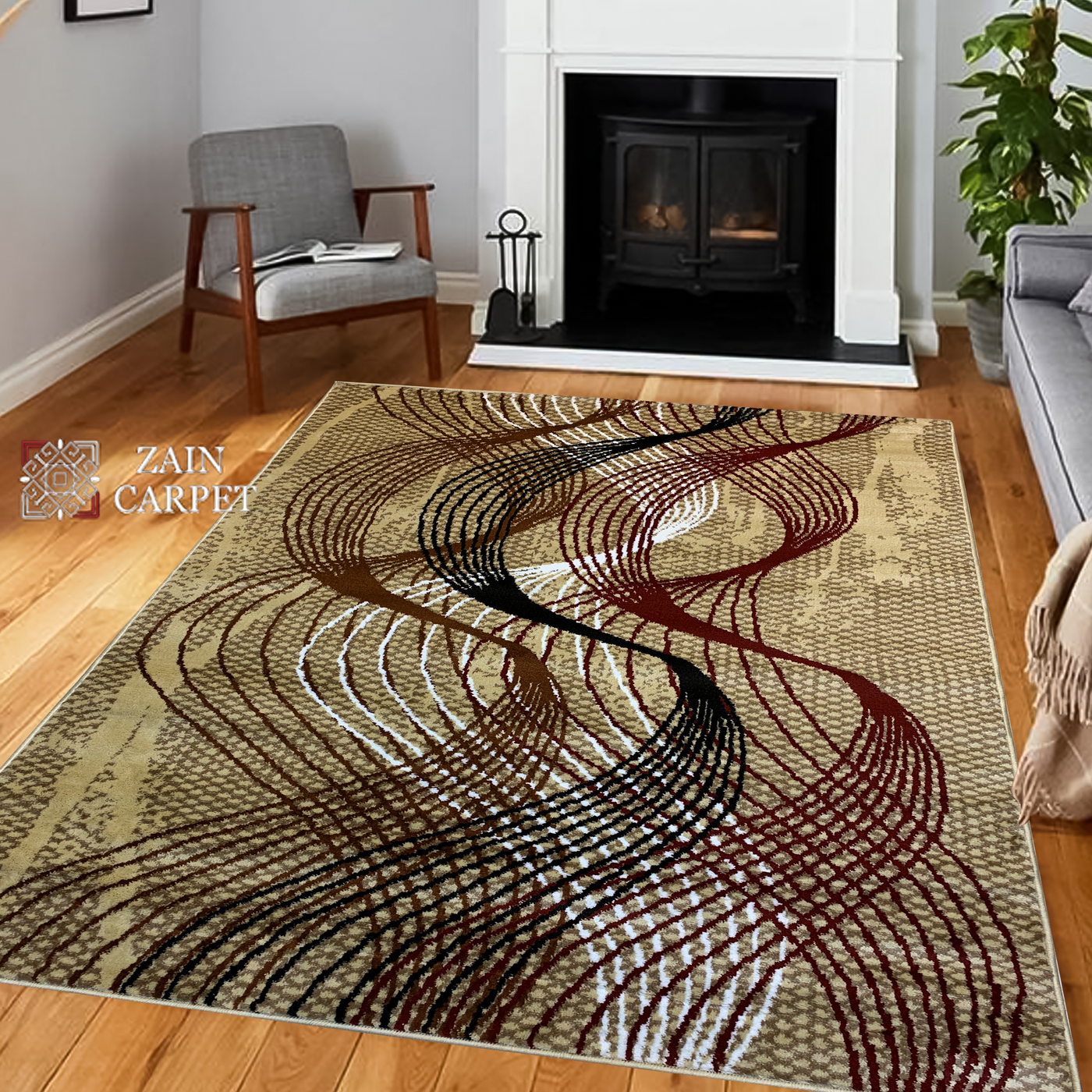 MODERN POLYPROPYLENE YARN RUG (Article-Z27)