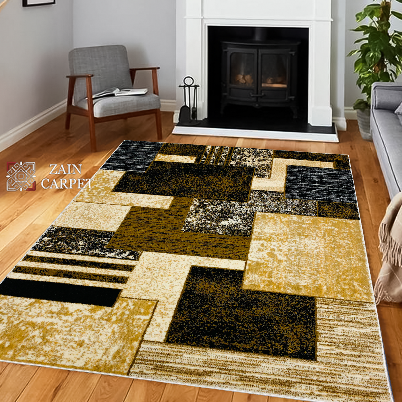 MODERN POLYPROPYLENE YARN RUG (Article#ZX19)