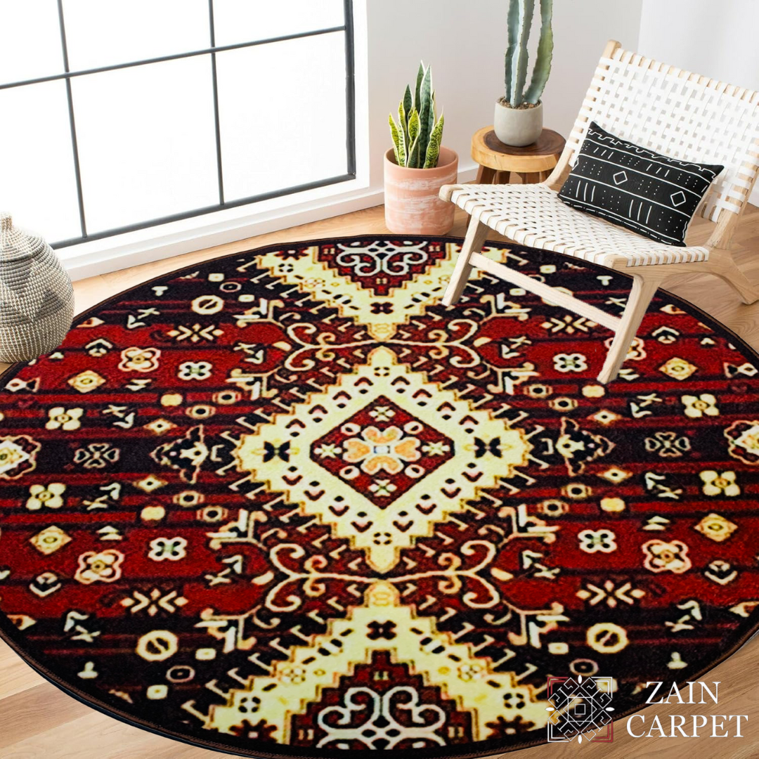 TRADITIONAL PRINT ROUND RUG