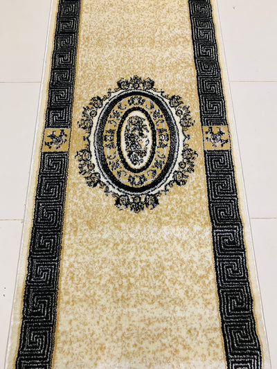Versace-Modern Polypropylene Runner 2.6 Ft Width X 6.6 Ft Length