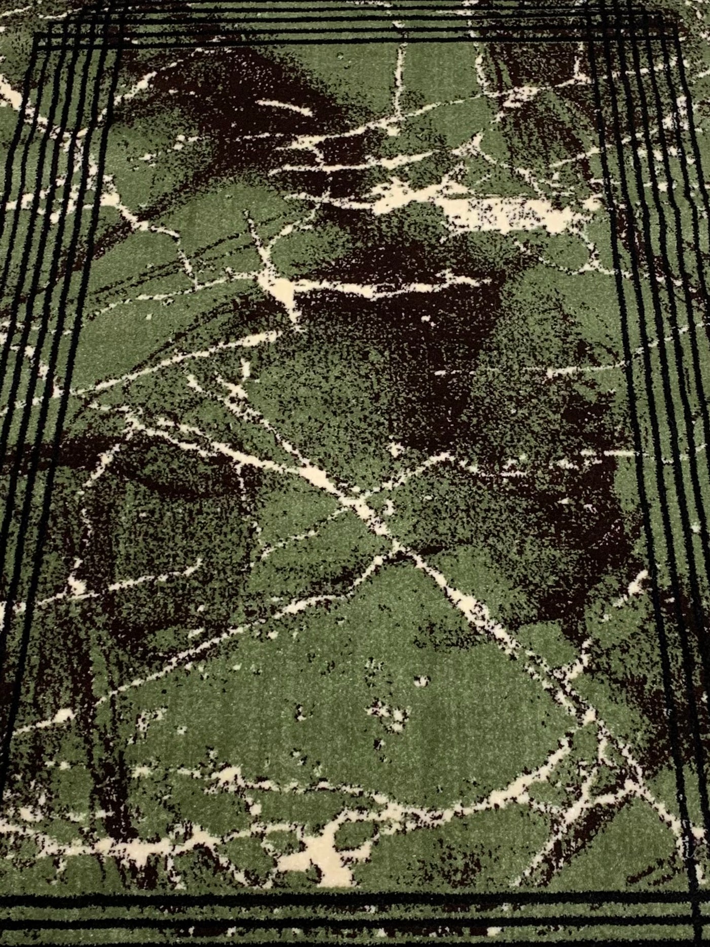 GREEN-MODERN POLYPROPYLENE RUG (Article#U607)