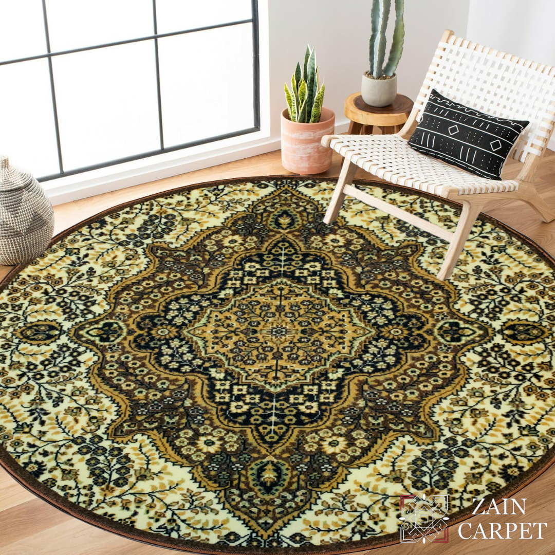 TRADITIONAL PRINT ROUND RUG