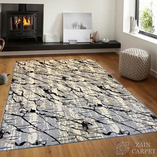 MODERN SHINING-POLYPROPYLENE YARN RUG (GREY)