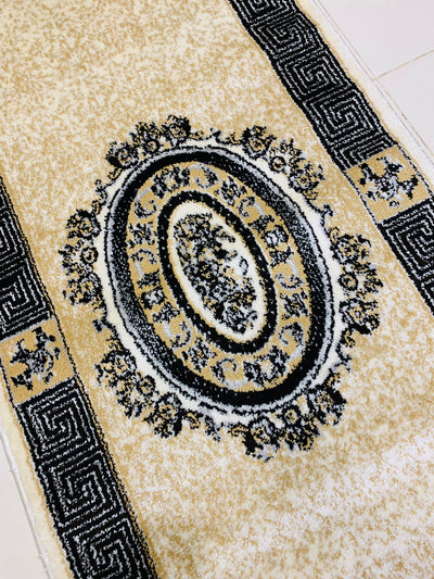 Versace-Modern Polypropylene Runner 2.6 Ft Width X 6.6 Ft Length