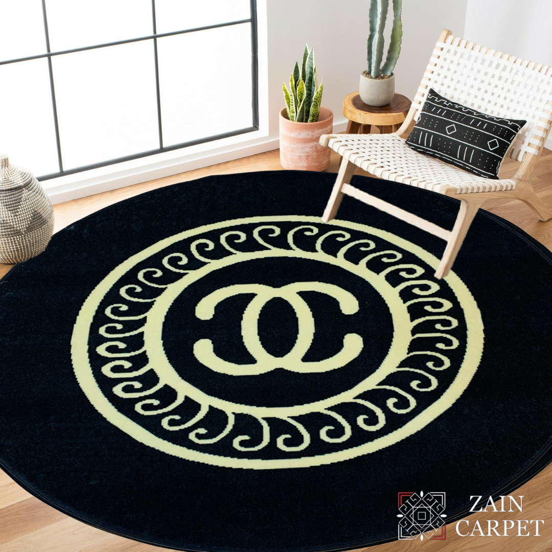 MODERN PRINT ROUND RUG