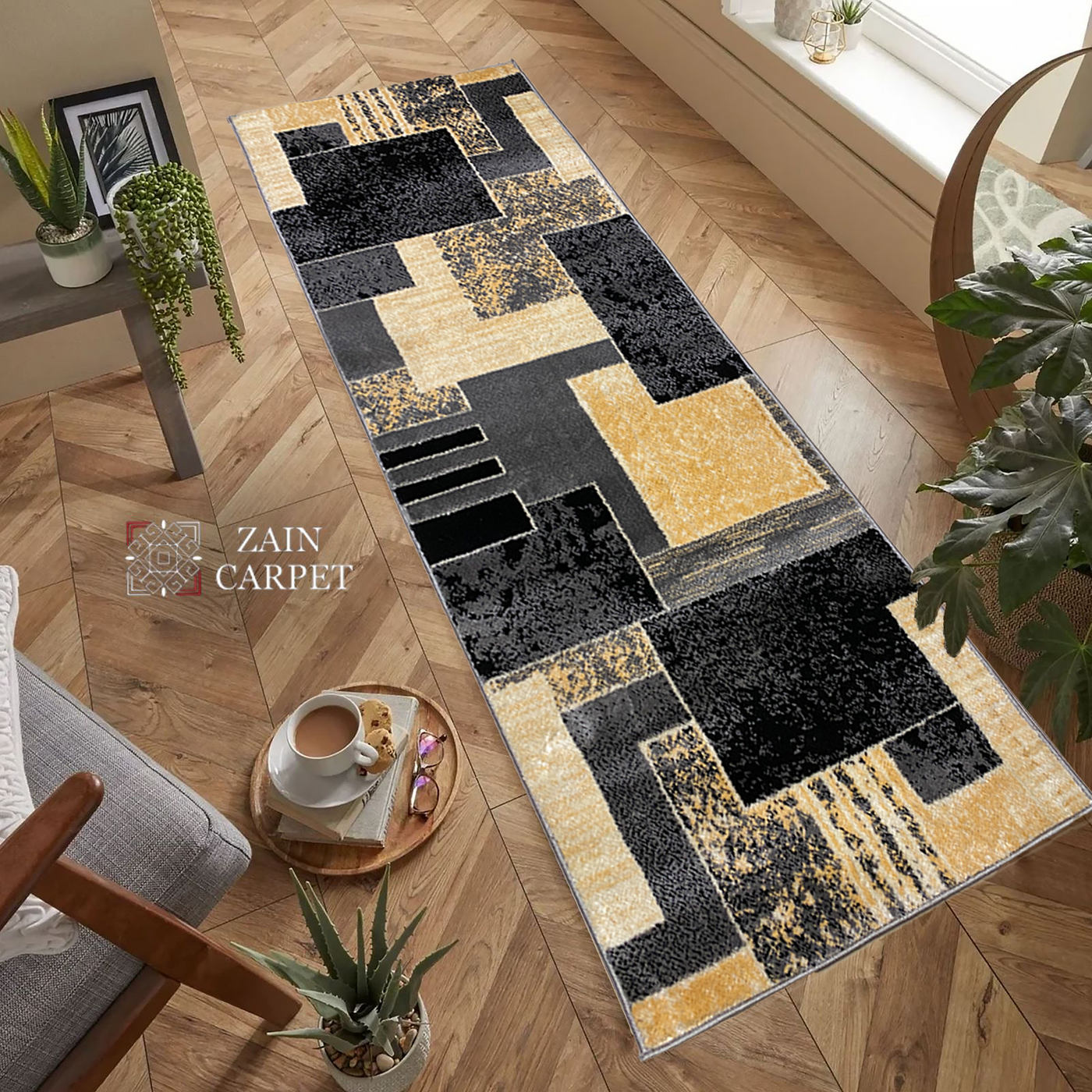 Modern -Polypropylene Woven Runner 2.6 Ft Width X 6.6 Ft Length