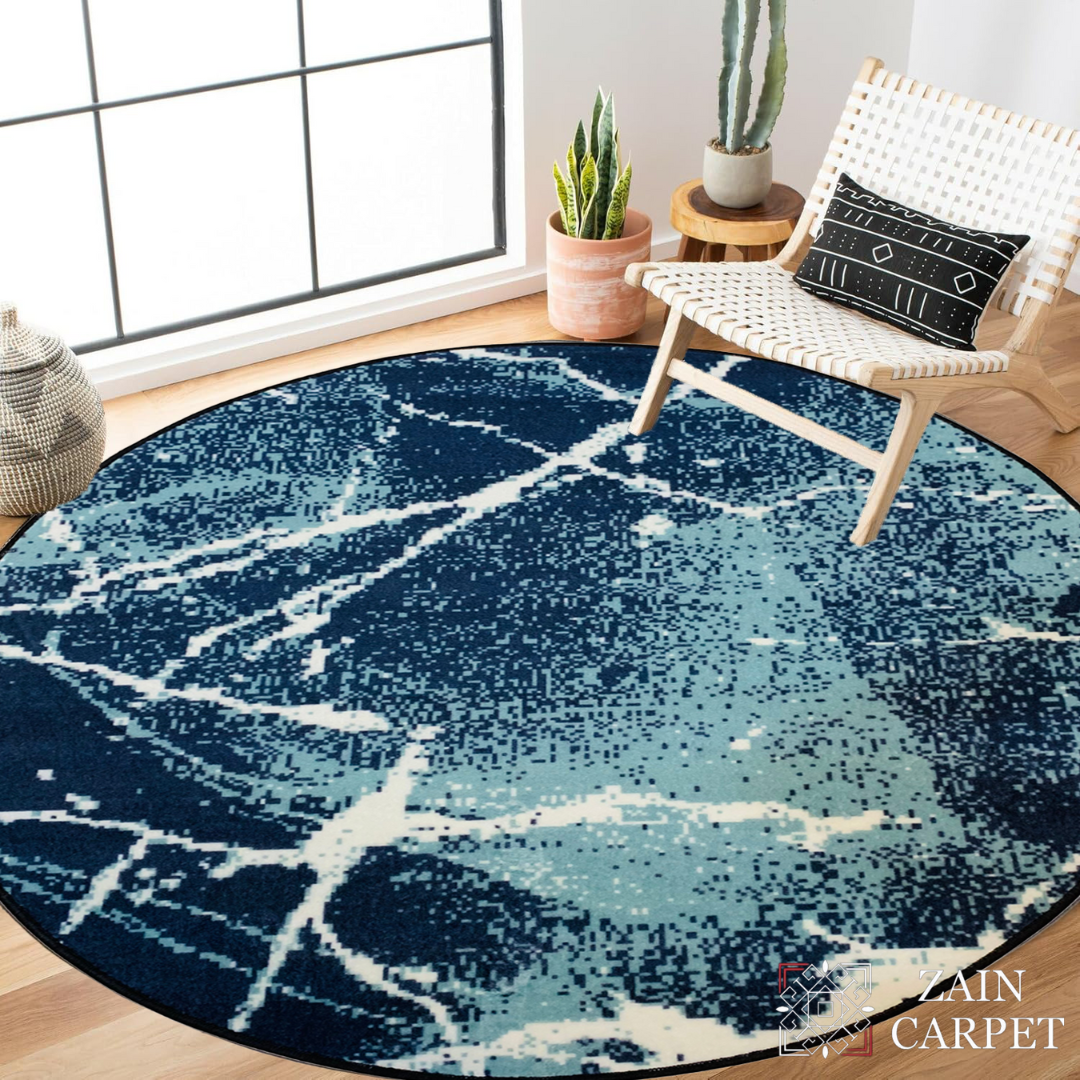 MODERN PRINT ROUND RUG