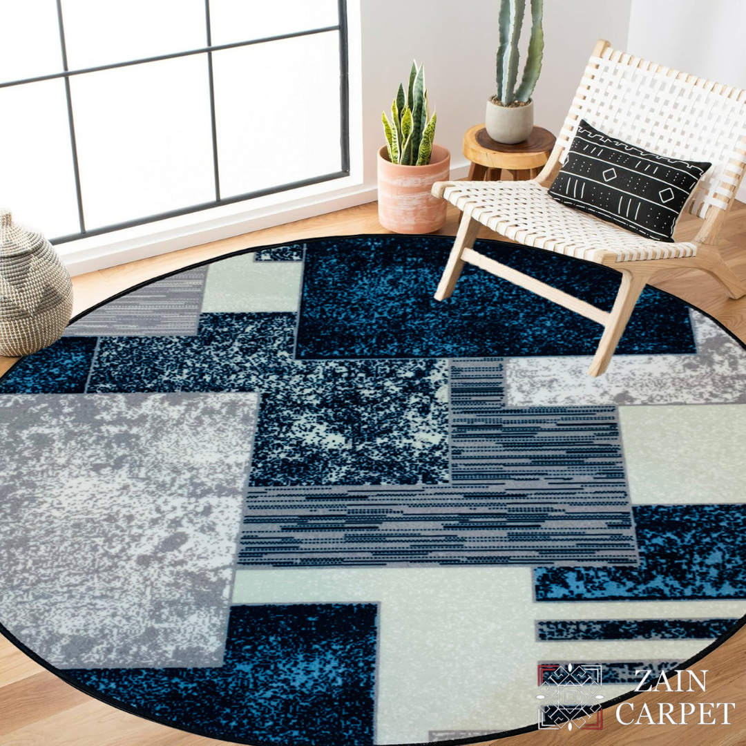 MODERN PRINT ROUND RUG