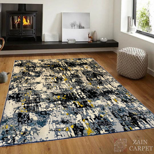 MODERN SHINING-POLYPROPYLENE YARN RUG (BLUE)