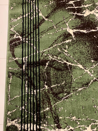 GREEN-MODERN POLYPROPYLENE RUG (Article#U607)