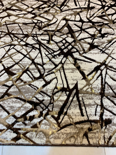 MODERN SHINING-POLYPROPYLENE YARN RUG (BROWN)