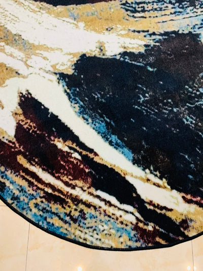 MODERN PRINT ROUND RUG
