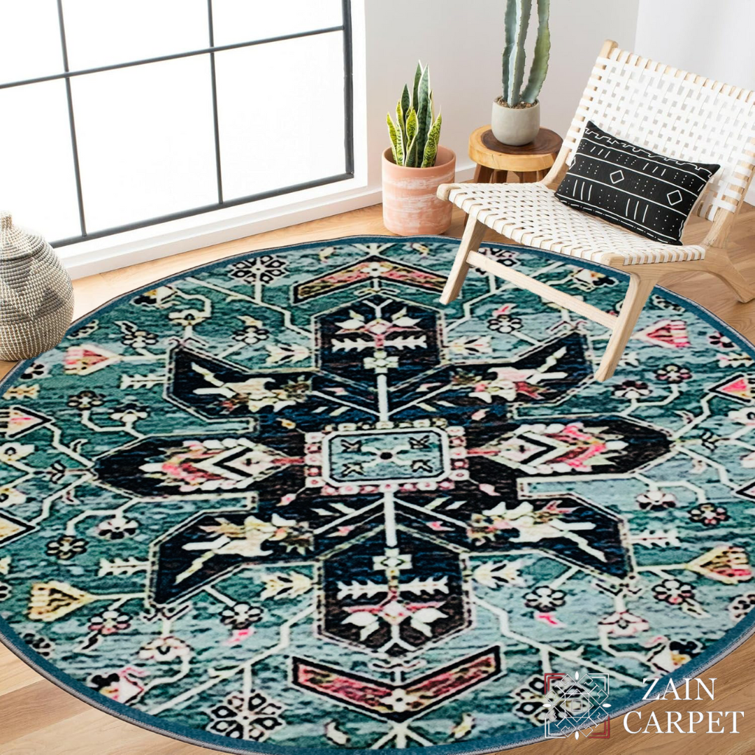 TRADITIONAL PRINT ROUND RUG