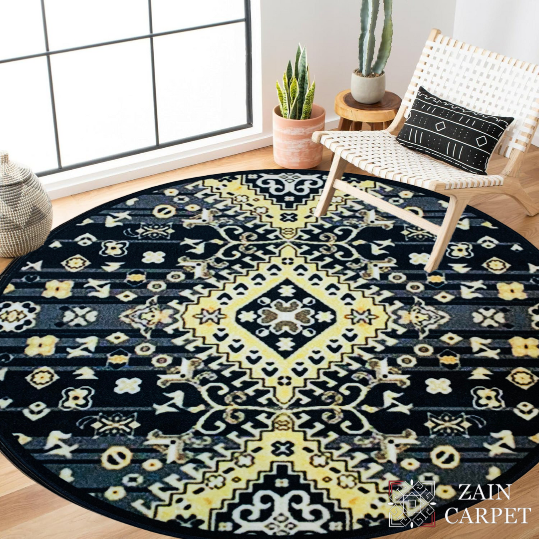 TRADITIONAL PRINT ROUND RUG