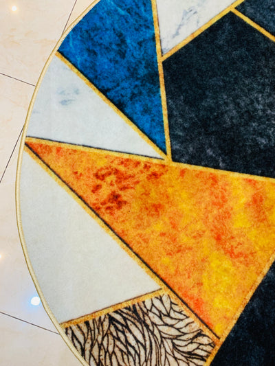 MODERN PRINT ROUND RUG