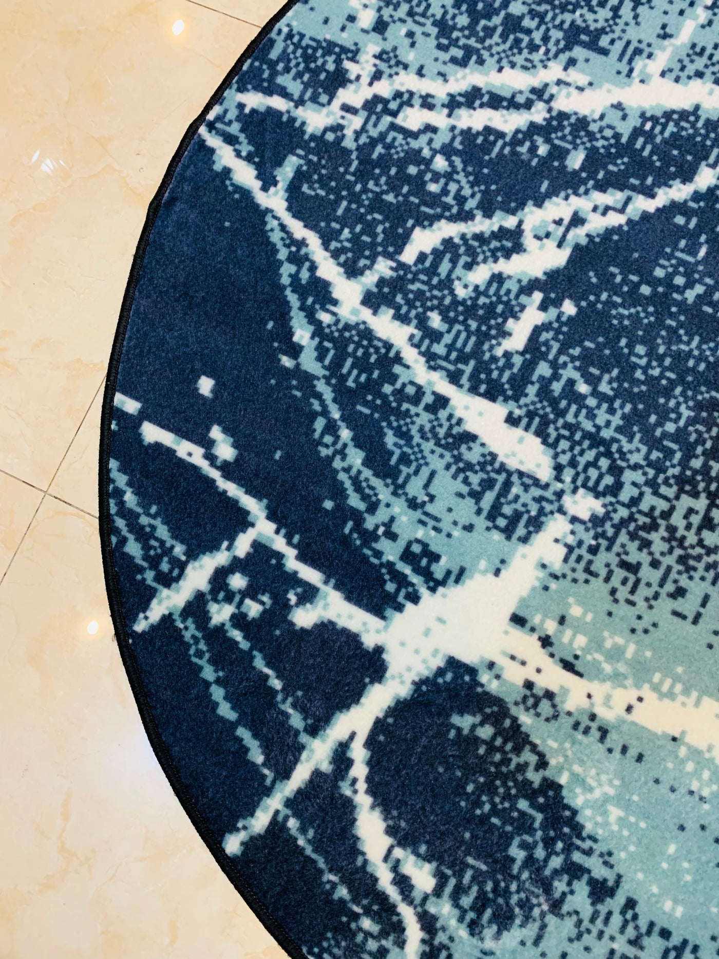 MODERN PRINT ROUND RUG