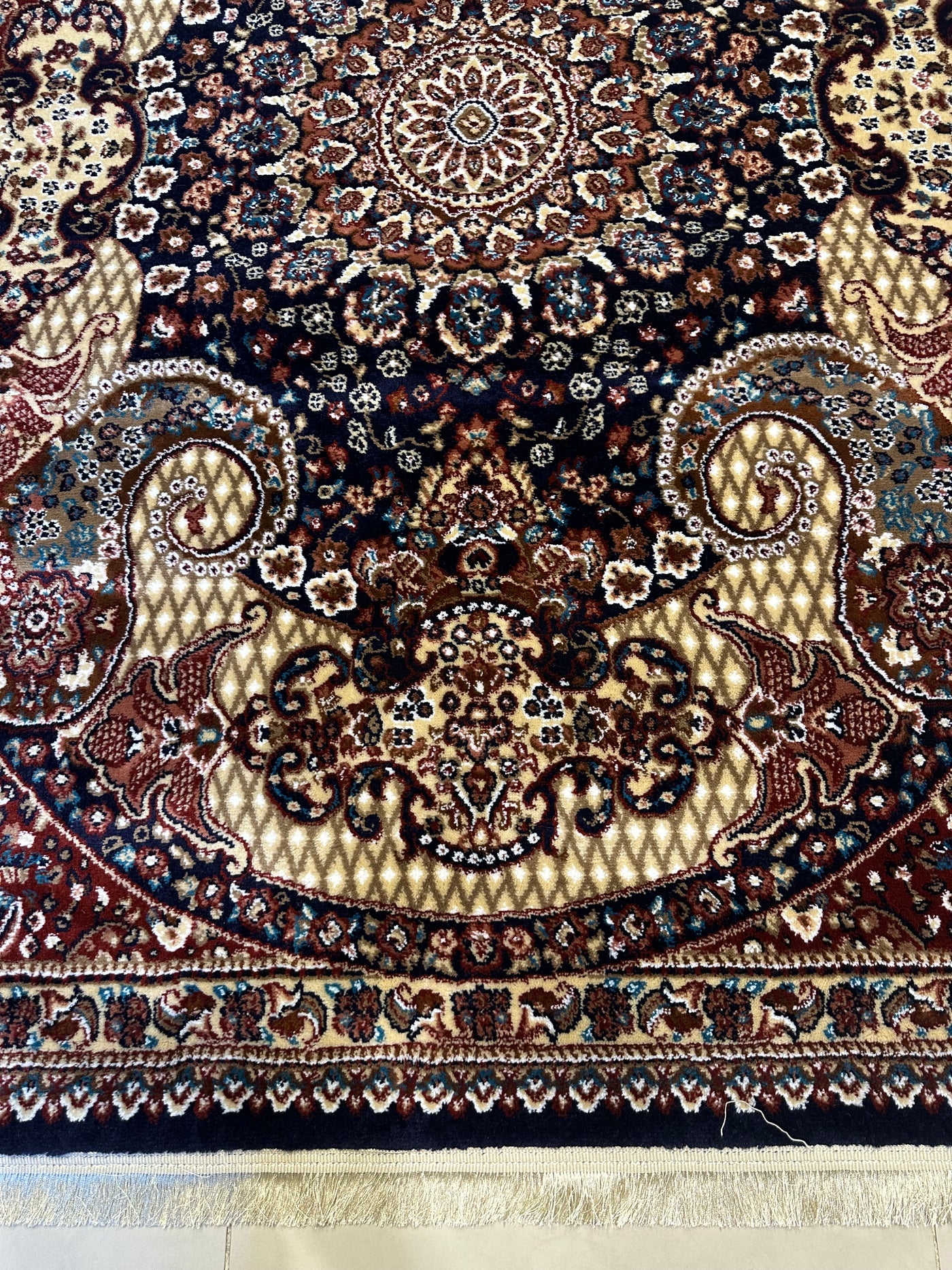 TRADITIONAL-POLYPROPYLENE YARN RUG ANTIQUE(DARK BLUE)