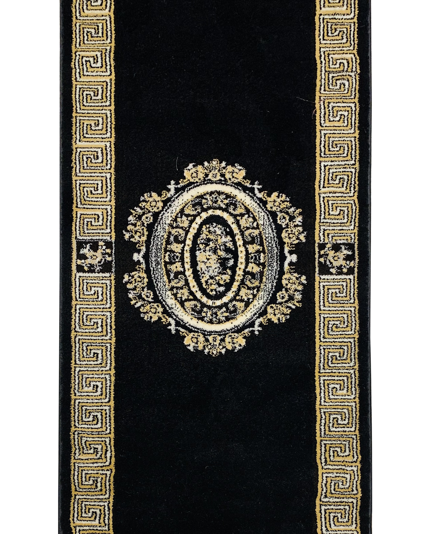 Versace-Modern Polypropylene Runner 2.6 Ft Width X 6.6 Ft Length