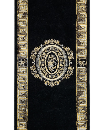 Versace-Modern Polypropylene Runner 2.6 Ft Width X 6.6 Ft Length