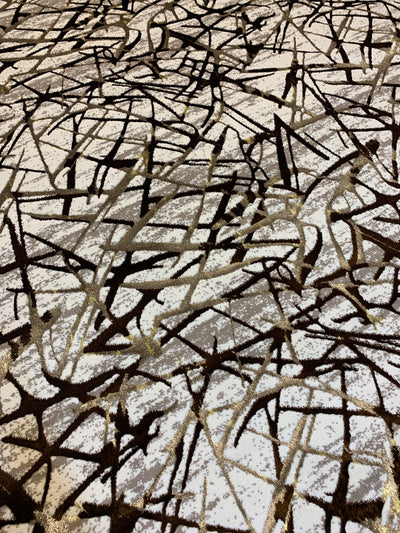 MODERN SHINING-POLYPROPYLENE YARN RUG (BROWN)