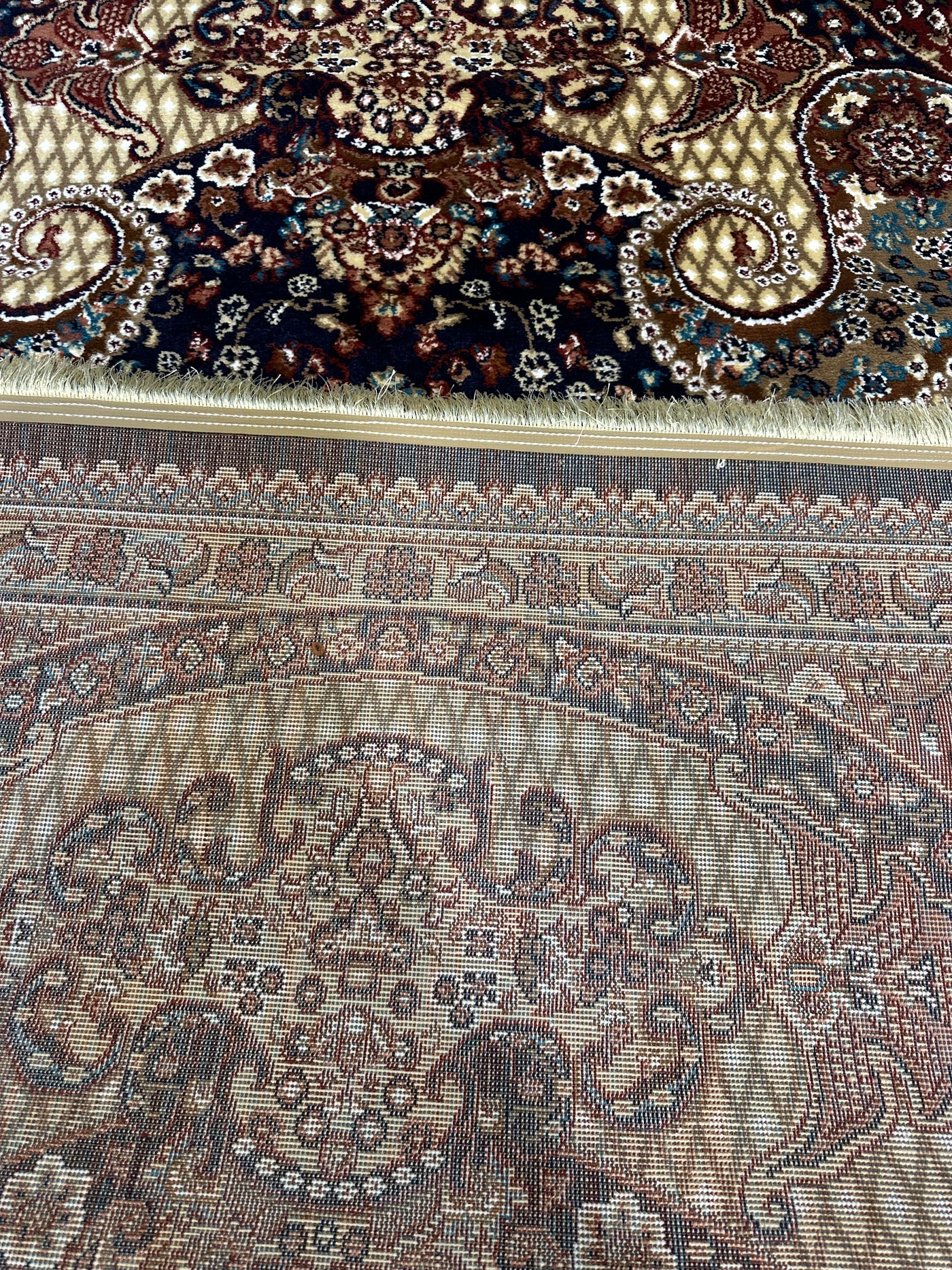 TRADITIONAL-POLYPROPYLENE YARN RUG ANTIQUE(DARK BLUE)