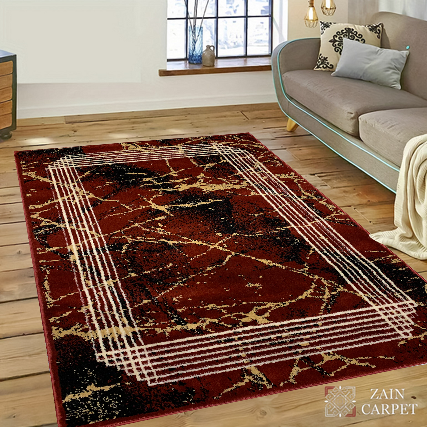 MODERN POLYPROPYLENE YARN RUG (Article#FU341)