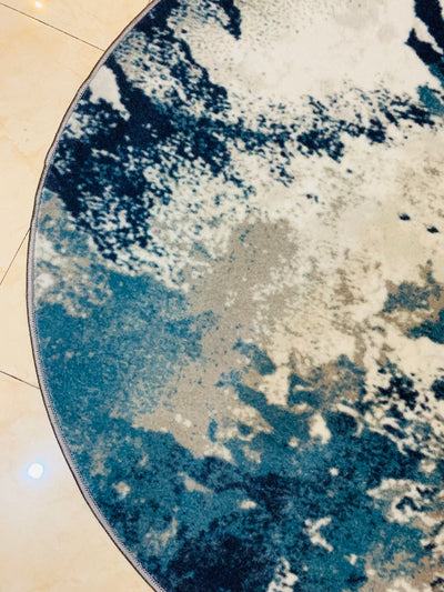 MODERN PRINT ROUND RUG
