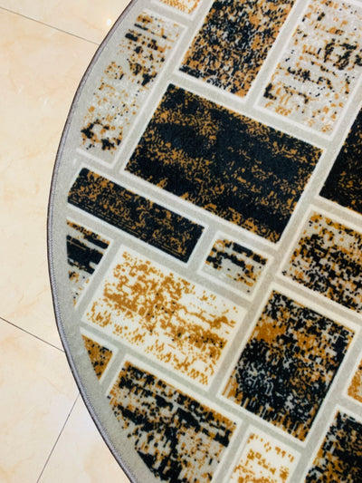 MODERN PRINT ROUND RUG